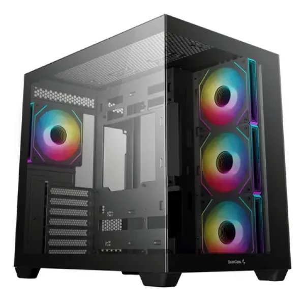 DEEPCOOL CG530 4F čierna / Midi tower skriňa / ATX / 4X 120mm ARGB / 2x USB-A + 1x USB-C / bez zdroja (R-CG530-BKADA4-G-1)