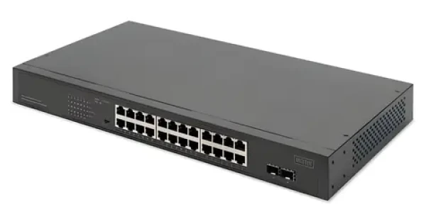 Digitus DN-95348-2 / Switch / 24x Gigabit RJ-45 / 2x SFP uplink / PoE 370 W / Unmanaged (DN-95348-2)