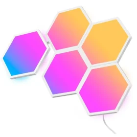Govee Glide Hexa biela 5ks / dekoratívne LED osvetlenie / Bluetooth / WiFi / RGBIC (H6061)