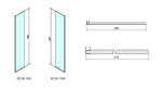 POLYSAN - MODULAR SHOWER prídavný panel na inštaláciu na stenu modulu 2, 1000 pravý MS2B-100R