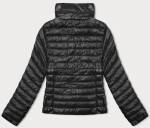 Čierna dámska prešívaná bunda so stojatým golierom J Style (16M9130-392) odstíny černé 46