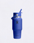 Hydro Flask Wide Mouth Travel Bottle with Flex Straw Cap (710 ml) Capri Blue