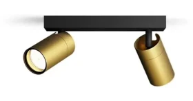 Philips Idris čierna / Bodové svietidlo / GU10 / 2x5W / IP44 / bez zdroja (929004104601)