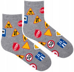 Ponožky s dopravnou značkou Vanguard šedé - Milena 39-42