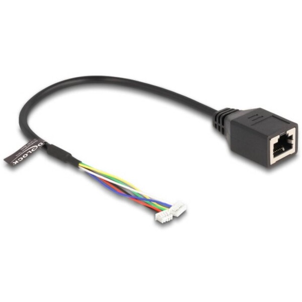 Delock 88007 RJ45 sieťové káble, prepojovacie káble CAT 5e 0.30 m čierna 1 ks; 88007