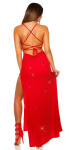 Sexy KouClaMaxi evening gown with WOW!back cutout black Einheitsgroesse