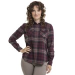 Bushman Dámska flanelová košeľa Lille, burgundy XXL