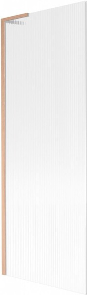 MEXEN/S - Next L vaňová zástena FIX 70 x 150, prúžky, meď kartáčovaná 895-070-000-03-09-65