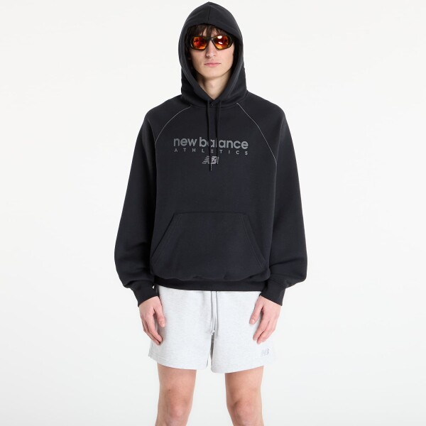 Mikina New Balance Linear Graphic Fleece Hoodie Black M