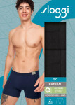 Pánske boxerky GO Natural Short C2P - BLACK - black 0004 - SLOGGI BLACK L