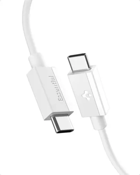 Spigen ACA08717 Essential USB-C na USB-C 60W kábel 1m biela / USB 2.0 (ACA08717)