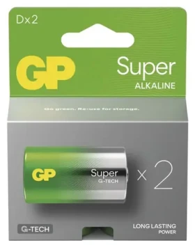 GP Super D / Alkalická batéria / LR20 / 2 ks (1013422200)