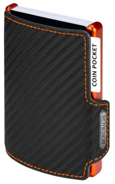Pánska kožená peňaženka Mondraghi Racing Carbon Orange