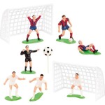 Fotbalové figúrky 10 ks, 5–6,5 cm - Dekora