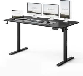 SENSE7 NOJO LIGHT Pracovný stôl čierna / elektricky nastaviteľná výška / 140 x 70cm / nosnosť 70kg (5902659847966)