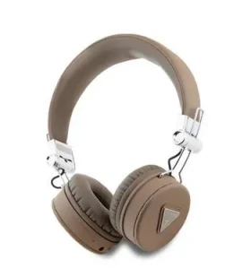 Guess PU Grained Triangle Logo ENC Bezdrôtové Slúchadlá Brown (57983122351)