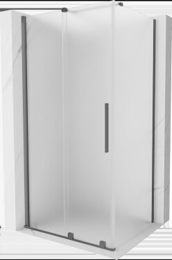 MEXEN/S - Velár sprchovací kút, posuvné dvere 110 x 85, dekor, grafit metal 871-110-085-31-95