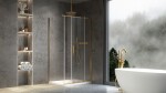 REA/S - Sprchová kabína Montana Gold Brush 130x90 KPL-K2517