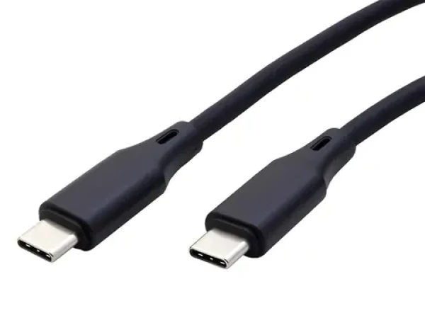 Roline čierna / Kábel USB-C (M) - USB-C (M) / silikónový / 60W / 1 m (11.02.9120)