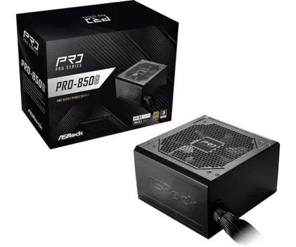 ASRock PRO-850G čierna / Zdroj ATX / 850 W / 80 PLUS Gold / ATX 3.1 / 120 mm (PRO-850G)