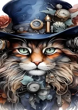 Norimpex Diamantové maľovanie Steampunková mačka