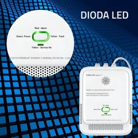 Detektor úniku plynu a CO s LED signalizáciou / Detektor plynu a CO / Alarm 85 dB (52578)