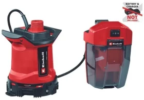 Einhell GE-DP 18/25 LL Li-Solo červeno-čierna / Aku ponorné a tlakové čerpadlo na špinavú vodu / 7.000 lh / 0,5 bar (4181590)