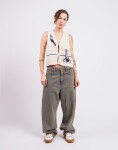 Thinking MU Swimmers Ecru Robbie Knitted Vest ECRU M
