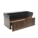 Kúpeľňová skrinka s umývadlom SAT Evolution 98x30x44,8 cm orech mat SATEVO100NAU2B SATEVO100NAU2B