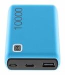 CellularLine Essence 10000 mAh modrá / Power banka / USB-A / USB-C / microUSB (PBESSENCE10000B)