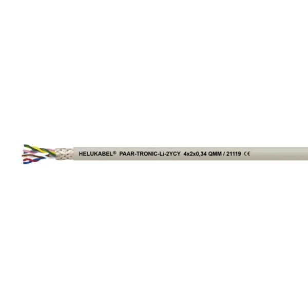 HELU 21117-100 dátový kábel 2 x 2 x 0.34 mm² sivá 100 m; 21117-100