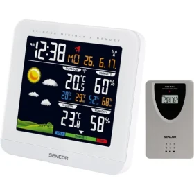 Sencor SWS 5600 Meteostanica biela / farebný LCD / bezdrôtový snímač (8590669269471)