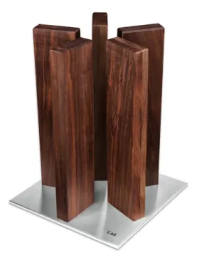 KAI Stonehenge orech / Magnetický blok na nože / 10 nožov / nerez a orechové drevo (STH-5)