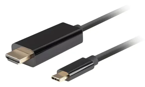 Lanberg kábel USB-C (M) - HDMI (M) 1 m čierna / 4K 60 Hz / HDMI 2.0 / USB 3.2 Gen 2 (CA-CMHD-10CU-0010-BK)