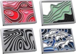 HyperX Abstract Series / Magnetický odznak / pre klávesnice HyperX / 4 ks v balení (85U20AA)
