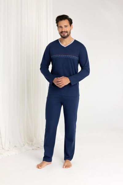 Regina 485 long/r M-XL Z25/26 pánske pyžamo modrá XL