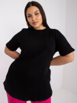 Černá pruhovaná halenka plus size velikosti 2XL