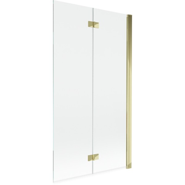 MEXEN - MIST vaňová zástena 100x150 cm 6mm 2-s, zlatá, číra, pravá 8A9-100-002-50-00-P