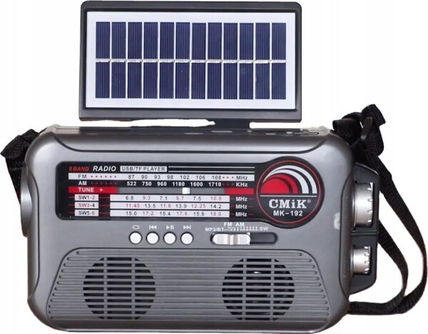 CMiK Cmik MK-192 Retro Radio with Solar Lamp / Flashlight / Bluetooth / USB / Gray