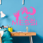 Veselá Stena Samolepka Lionel Messi pohár Farba: béžová, Veľkosť: 100 x 75 cm