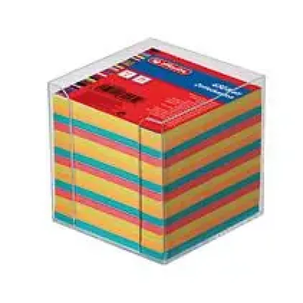 Herlitz Krabička na poznámky 9 x 9 x 9 cm / 650 listov štvorfarebná / priehľadná (1600253)