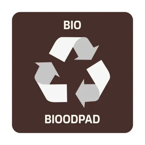 Samolepka pre triedený odpad BIO hnedá / Samolepka / 12 x 12 cm