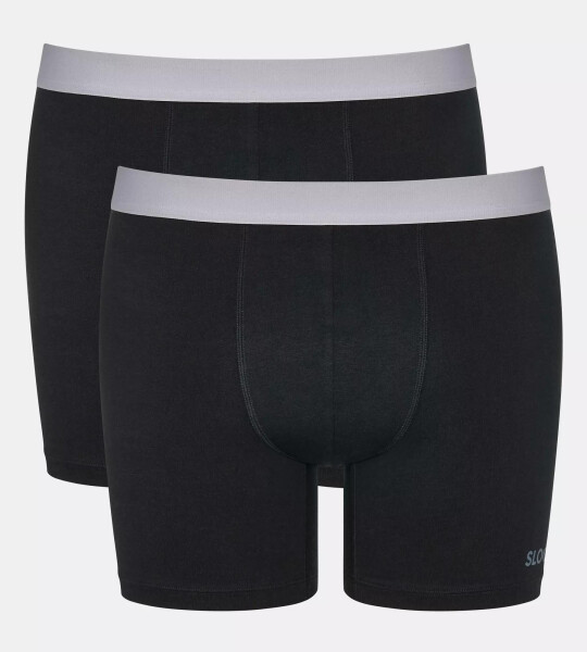 Pánske boxerky GO ABC 2.0 Krátky 2P BLACK čierna 0004 SLOGGI BLACK