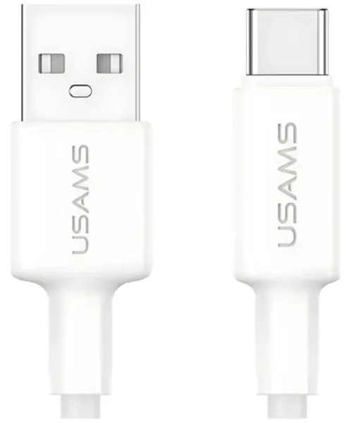 USAMS U90 biela / Kábel / USB-A - USB-C / 3A / 1 m (SJ761USB01)