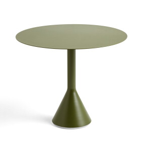 HAY Venkovní stůl Palissade Cone Olive Ø 90 cm