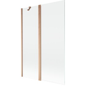 MEXEN - MIST vaňová zástena 120x150 cm 6mm f+s, meď kartáčovaná, číra 8A9-120-011-65-00