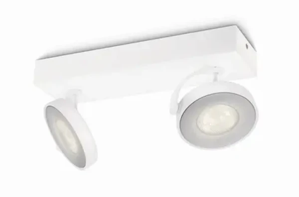 Philips Clockwork 2x4.5W biela / LED bodové svietidlo / 1000lm / 2700K / IP20 (915004331001)