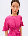 Armedangels Linen Blend Gathered Dress 3434 very berry XS