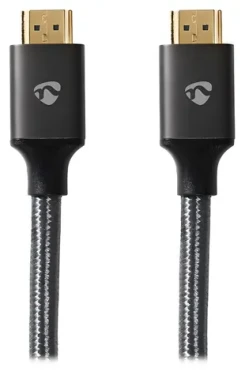 Nedis Profigold HDMI 2.1 5 m antracit / Kábel HDMI / 8K 60Hz / 48 Gbps / Pozlátené konektory (CVTB35000GY50)