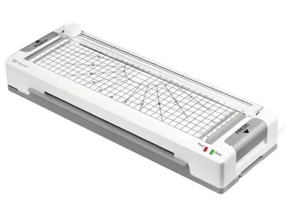 Tracer TRL-7 biela / Laminátor / A4 / 4v1 - laminácia, dierovanie, orez, zaoblenie rohov / rýchly štart 2 min (TRANIS47269)